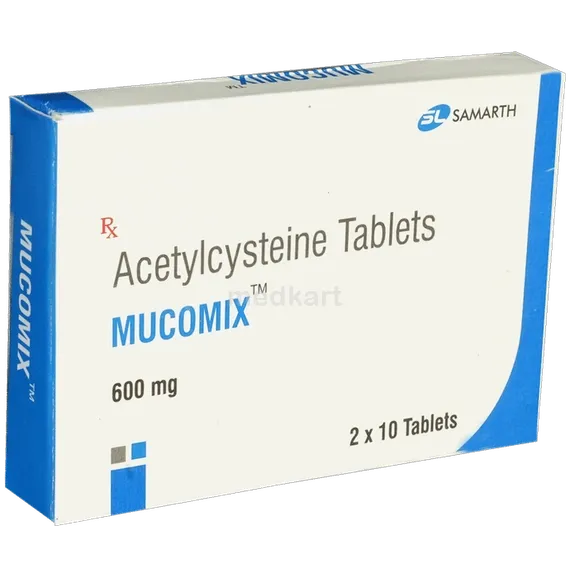 mucomix 600mg tablet 10's